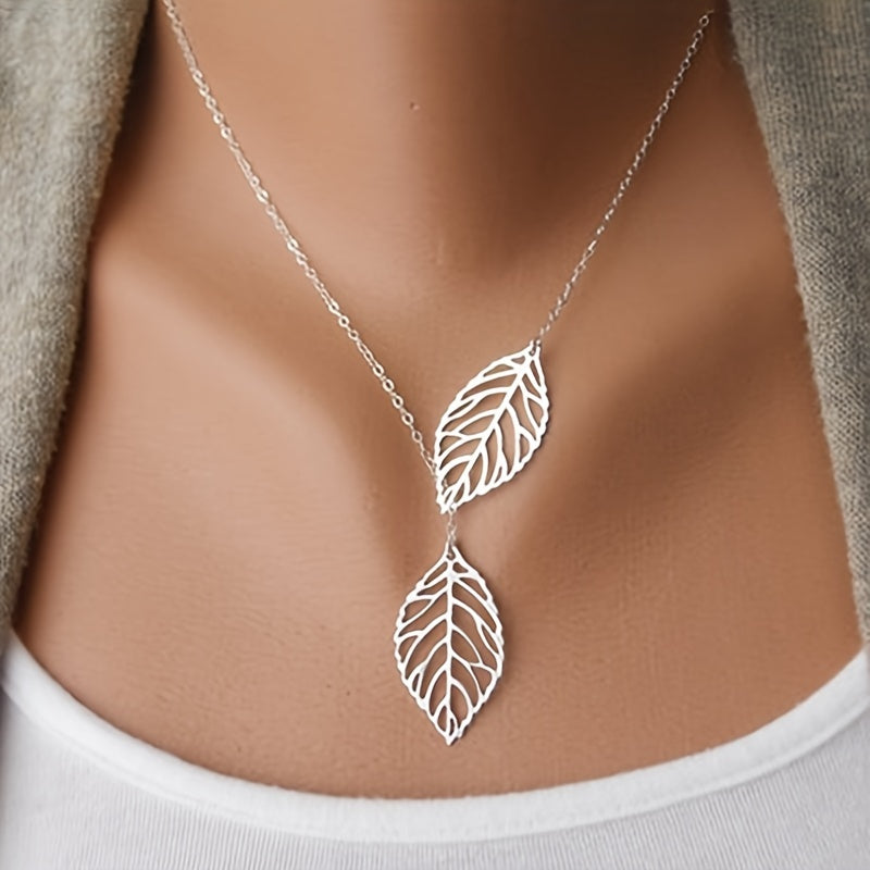 Damen Minimalistische Lariat Halskette - Y-förmiger Tropfenstab