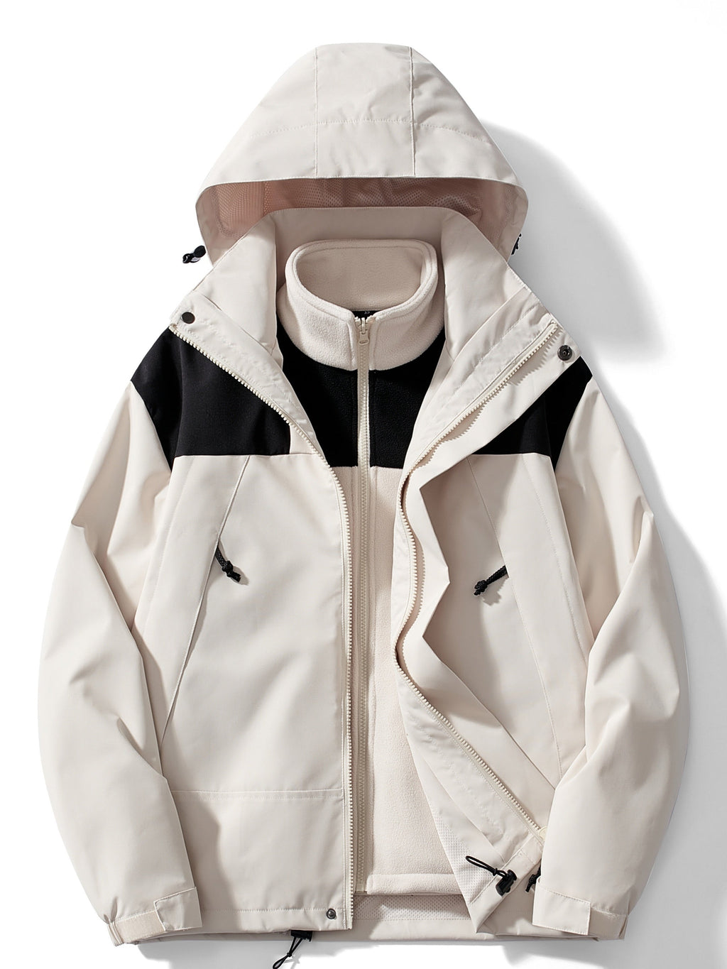 Damen 3-in-1 Outdoorjacke - Warm mit Kapuze