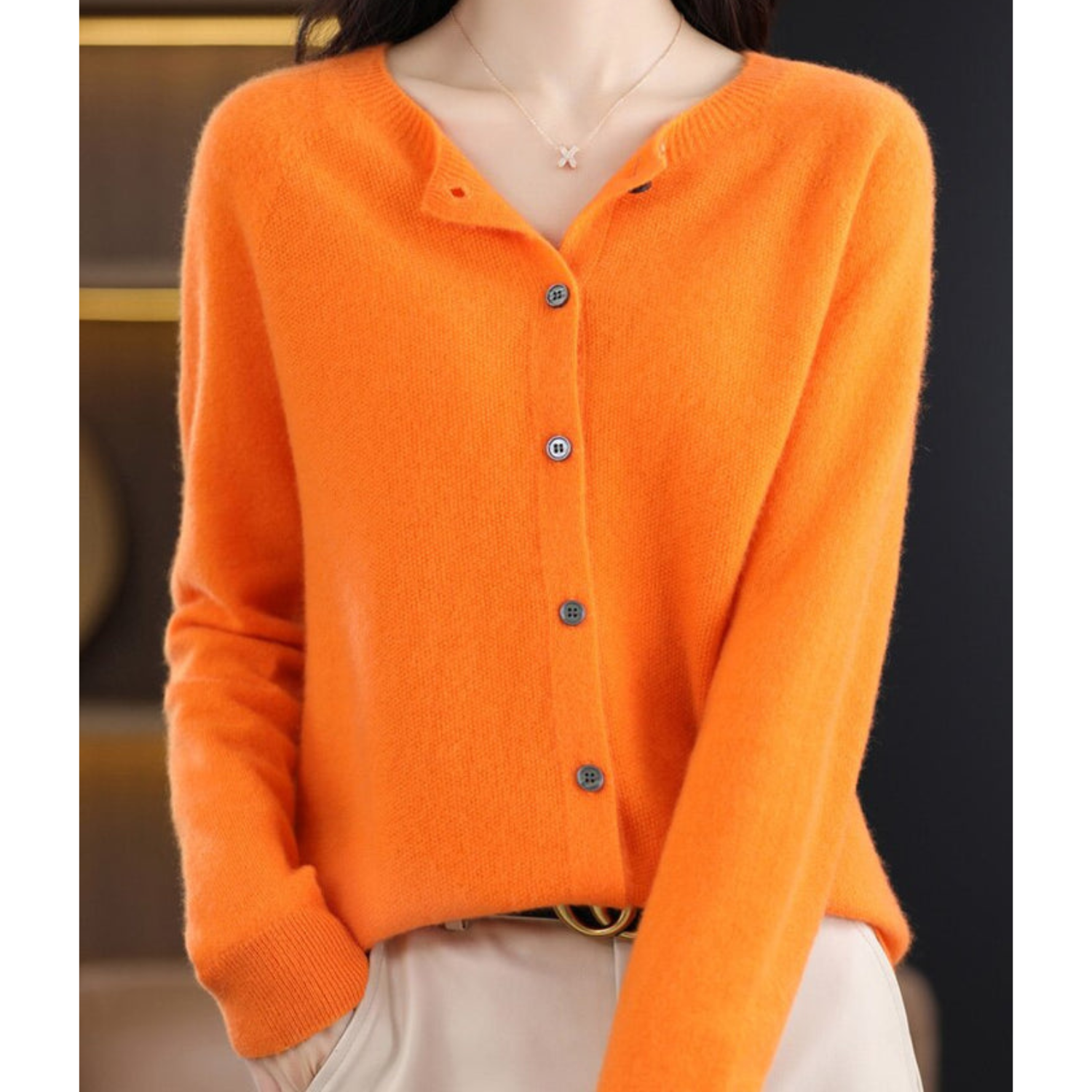 Damen Strickjacke - Knopfleiste & Lockere Passform