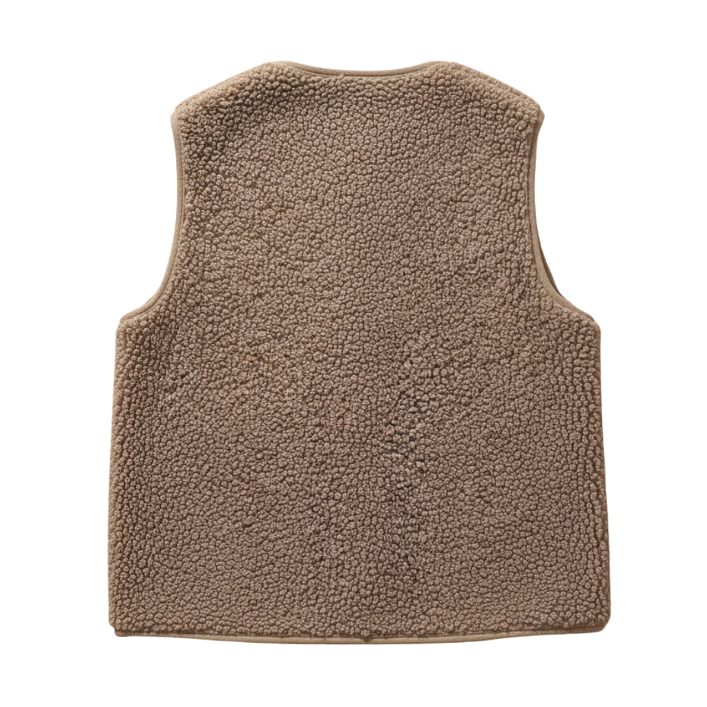 Damen Teddy-Gilet - Weiche Strukturierte Weste mit Knopfleiste