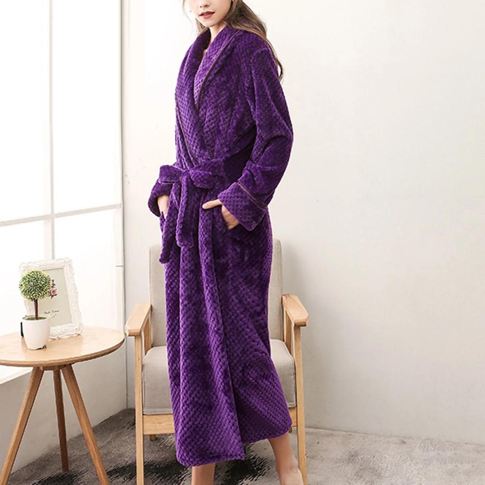 Unisex Langer Bademantel - Schalkragen Loungewear