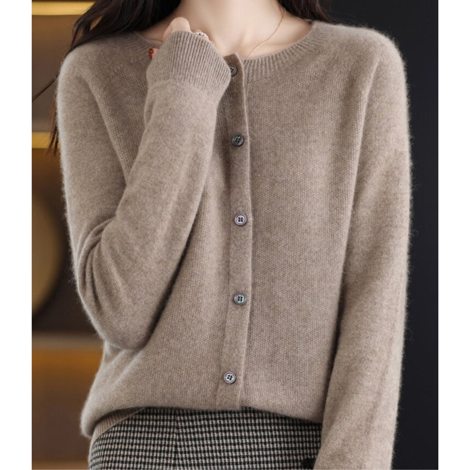 Damen Strickjacke - Knopfleiste & Lockere Passform
