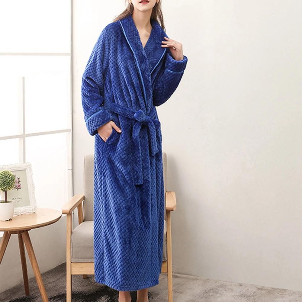 Unisex Langer Bademantel - Schalkragen Loungewear