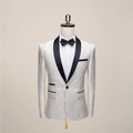 Herren Smoking Blazer - Bestickt & Schmale Passform