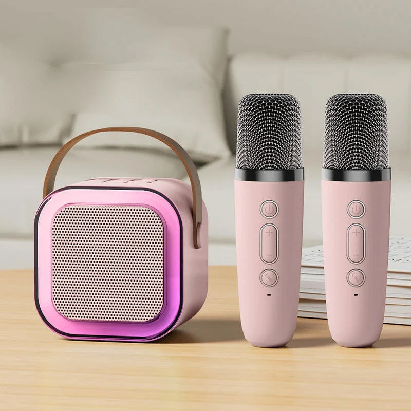 Drahtloses Mini Karaoke Set - Wiederaufladbares Mikrophon & Bluetooth Lautsprecher
