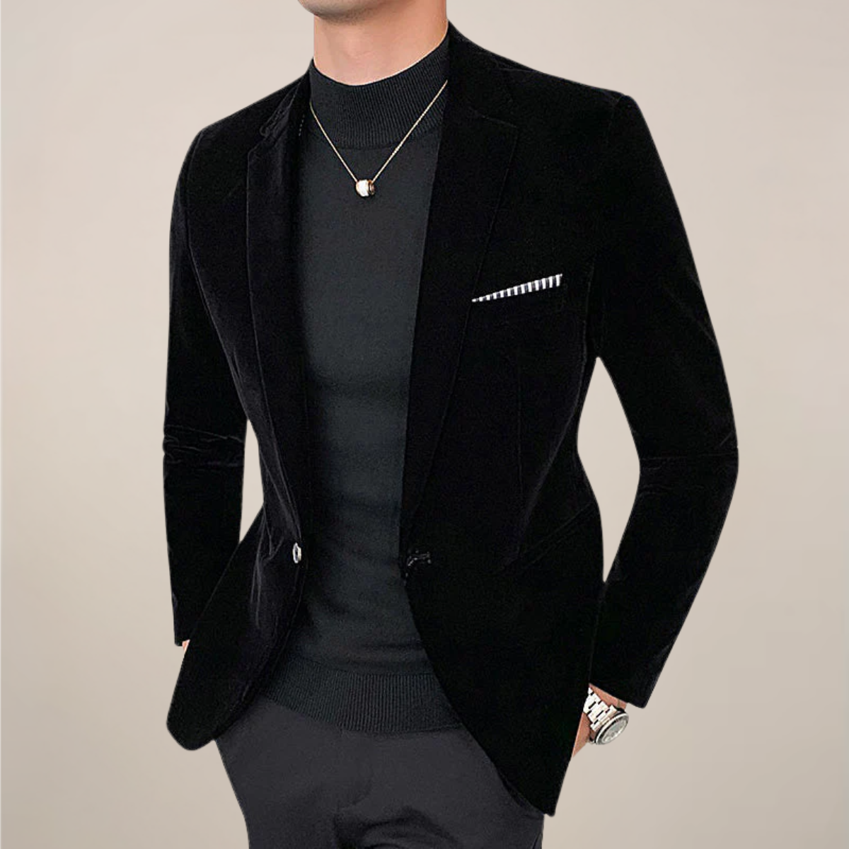 Herren Blazer Jacke - Einreihig & Maßgeschneiderte Passform
