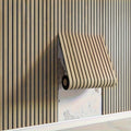 Selbstklebendes 3D Wandpaneel Rolle - Latten-Design in Holzoptik