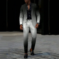Herren 2-teiliger Anzug – Ombre Blazer & Gerade Hose