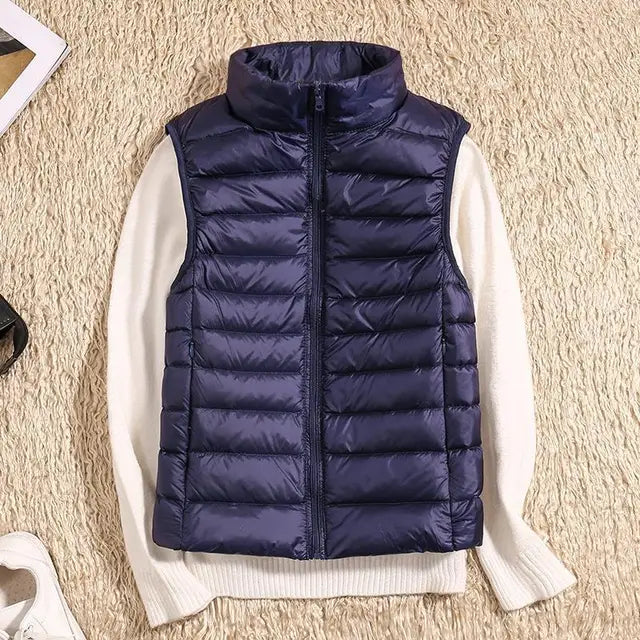 Damen Ultra Leichte Puffer Gilet - Gesteppt & Packbar
