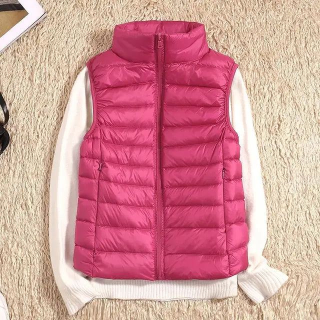 Damen Ultra Leichte Puffer Gilet - Gesteppt & Packbar