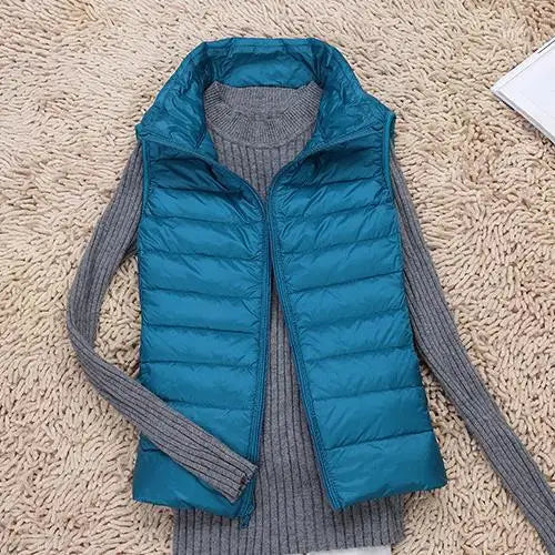 Damen Ultra Leichte Puffer Gilet - Gesteppt & Packbar