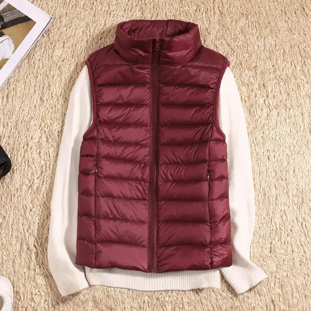 Damen Ultra Leichte Puffer Gilet - Gesteppt & Packbar