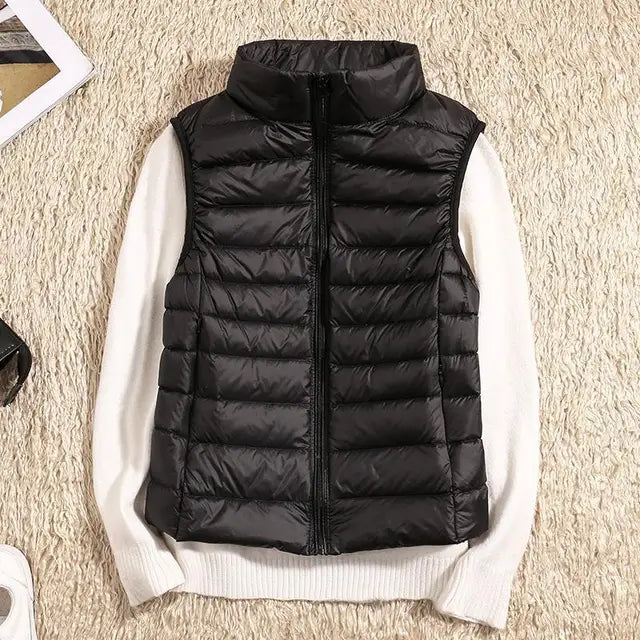 Damen Ultra Leichte Puffer Gilet - Gesteppt & Packbar