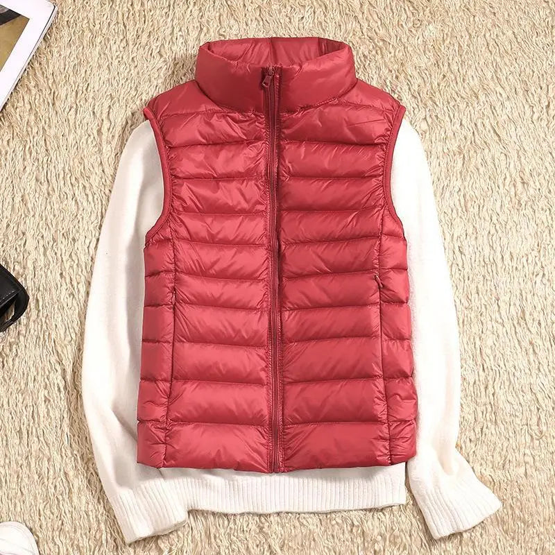 Damen Ultra Leichte Puffer Gilet - Gesteppt & Packbar