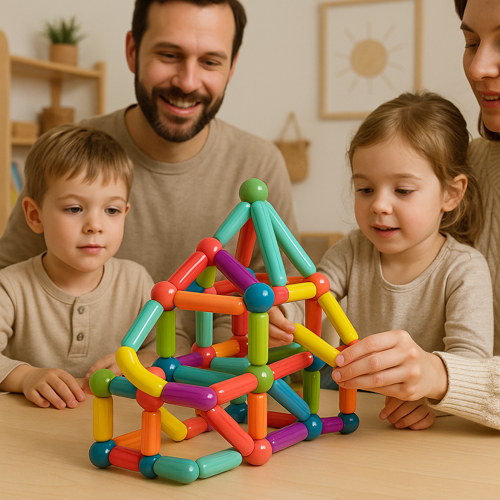 Magnet Baukasten Stäbe & Bälle – Pädagogisches 3D Konstruktionsspiel