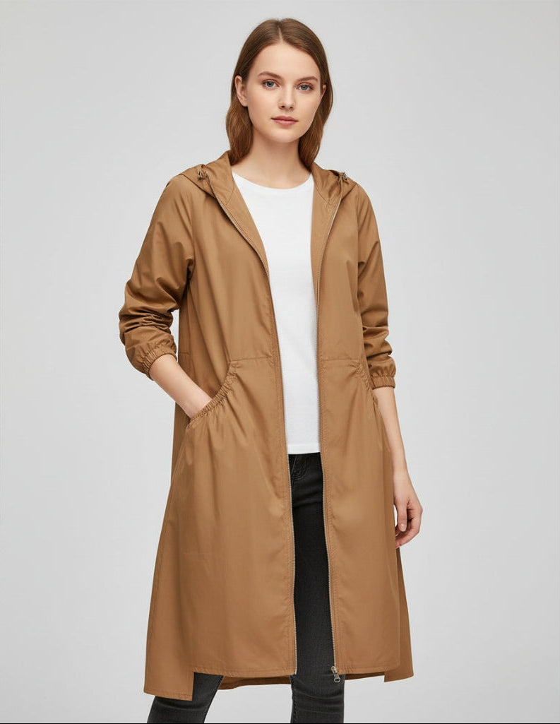 Damen Lange Wasserdichte Jacke - Warme Oberbekleidung