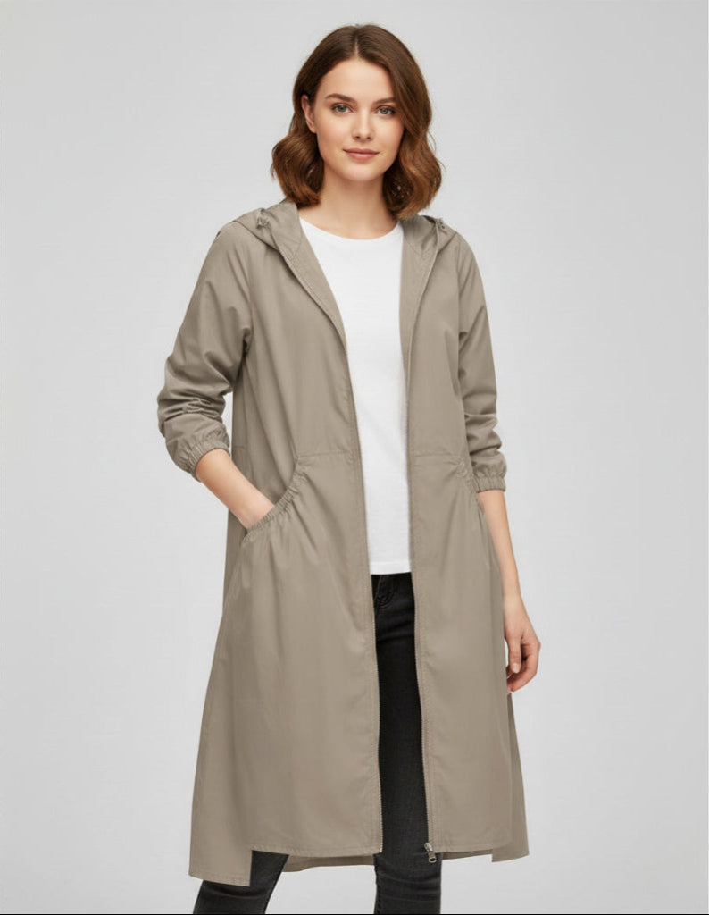 Damen Lange Wasserdichte Jacke - Warme Oberbekleidung