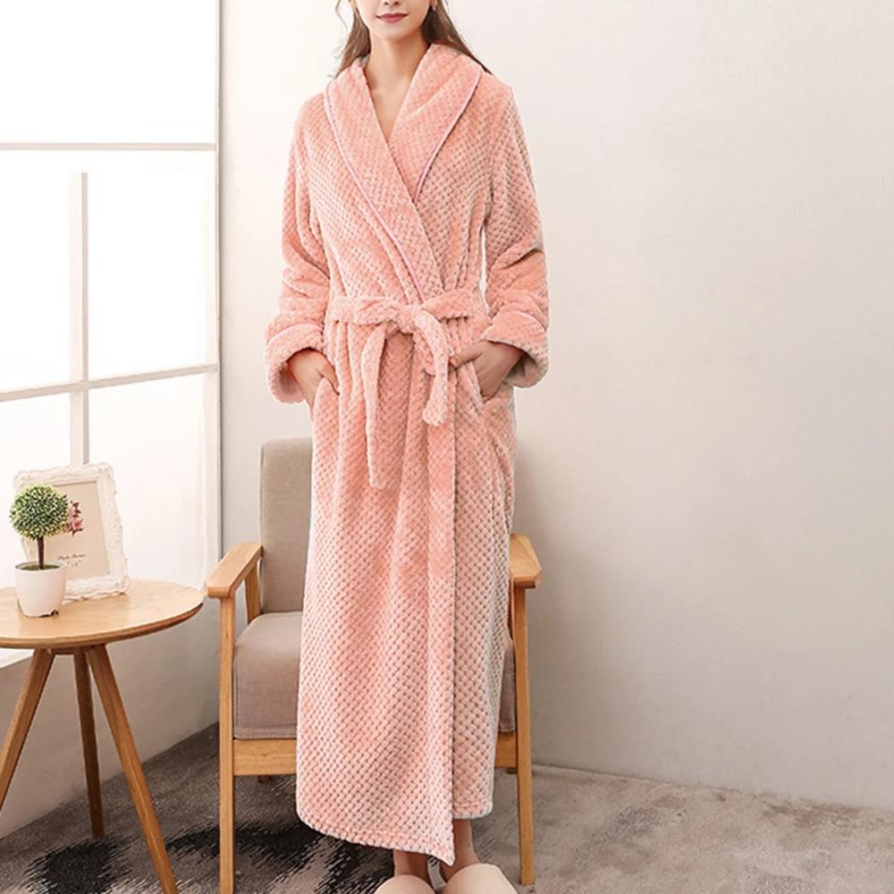 Unisex Langer Bademantel - Schalkragen Loungewear