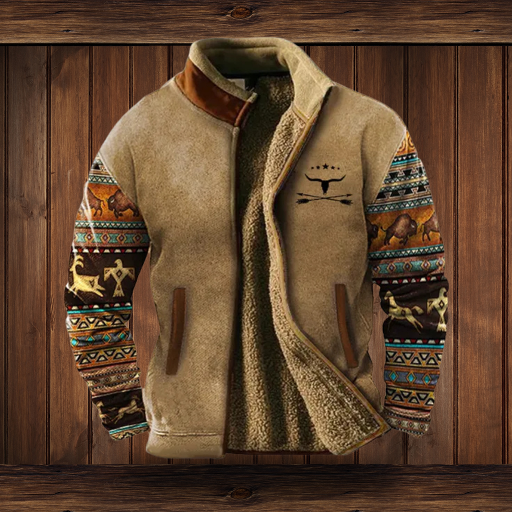Herren Fleece Jacke - Stehkragen mit Weichem Futter