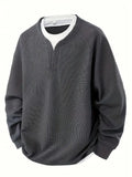 Herren Strickpullover - Oversized Fit mit Bündchenärmeln