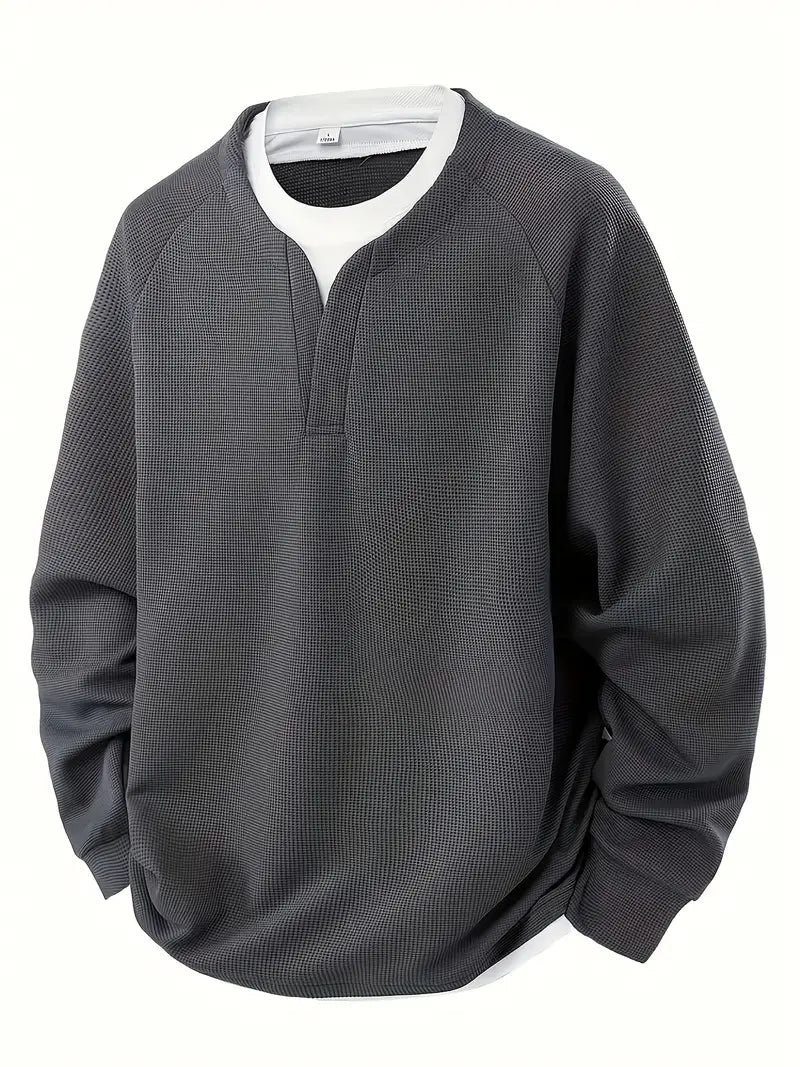 Herren Strickpullover - Oversized Fit mit Bündchenärmeln