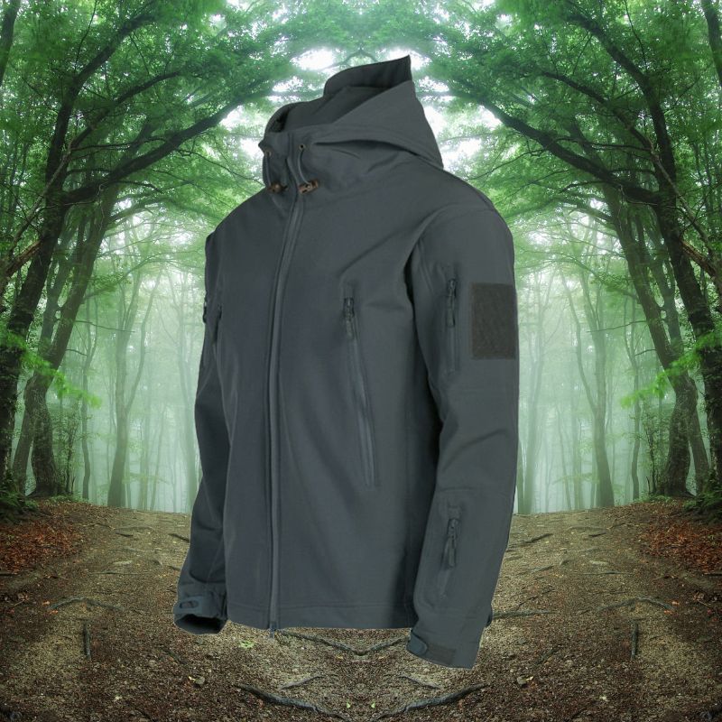 Herren Winter-Kapuzenjacke - Multi-Pocket-Utility-Stil