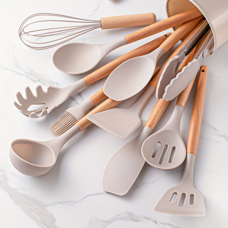 12-teiliges Küchen-Utensilien-Set - Kratzfest & Hitzebeständig