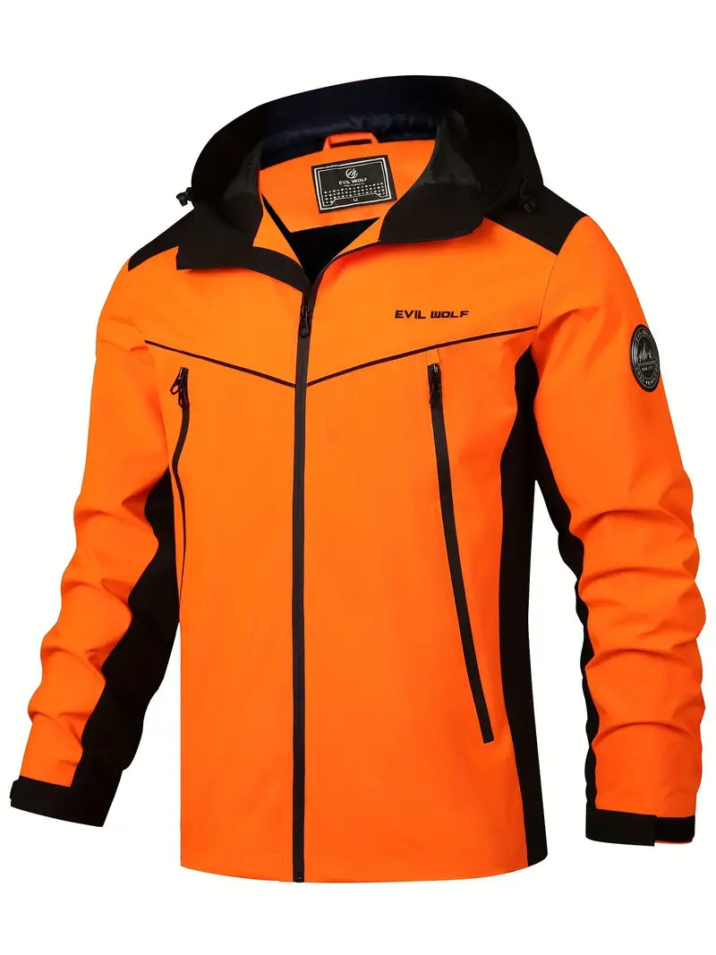 Herren Reflektierend Outdoorjacke - Wasserdicht mit Kapuze