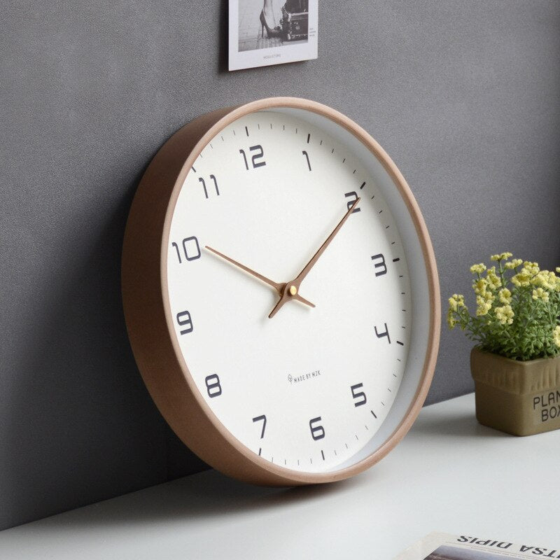 Runde Wanduhr - Geräuschlose & Minimalistische Dekoration