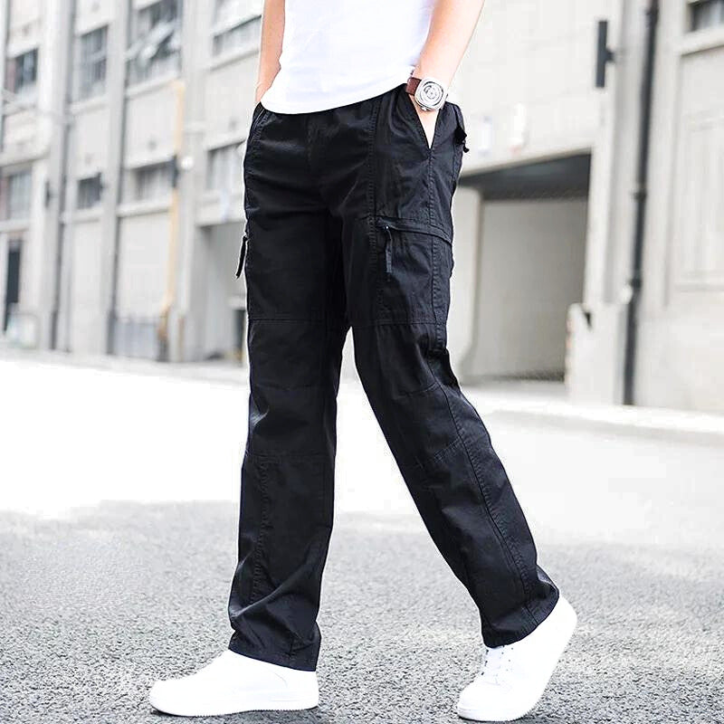 Herren Cargohose mit Lockerer Passform - Gerades Bein mit Multi-Taschen