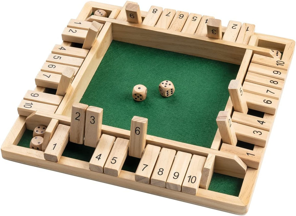 Holz Würfelspiel Brettspiel – Zahlen Lernspiel für Familien