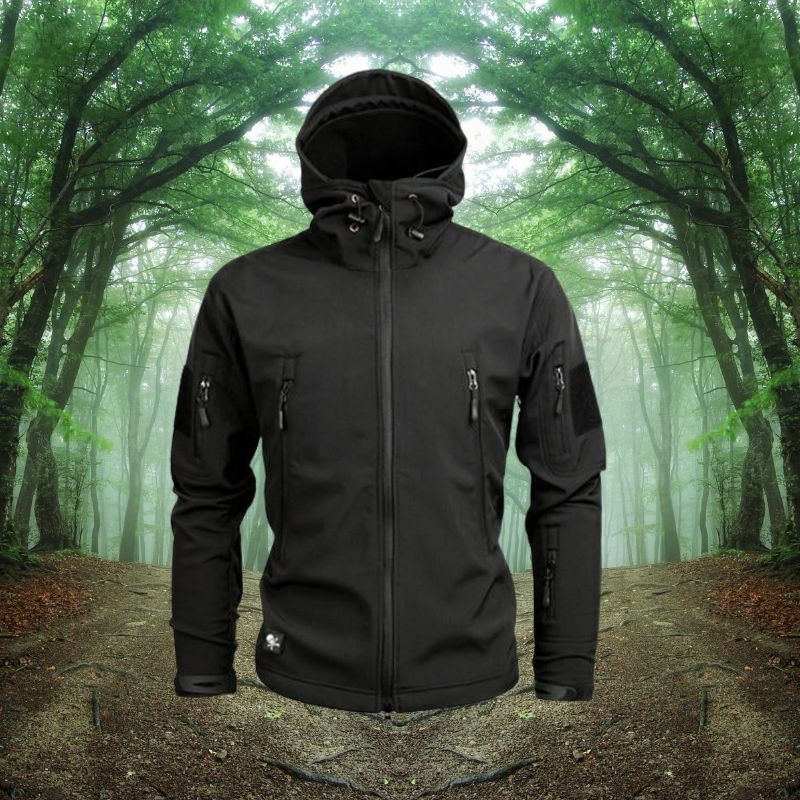 Herren Winter-Kapuzenjacke - Multi-Pocket-Utility-Stil