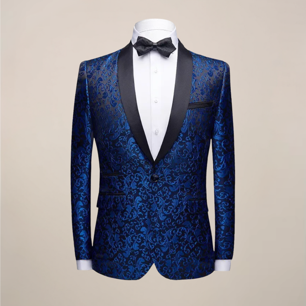 Herren Smoking Blazer - Bestickt & Schmale Passform