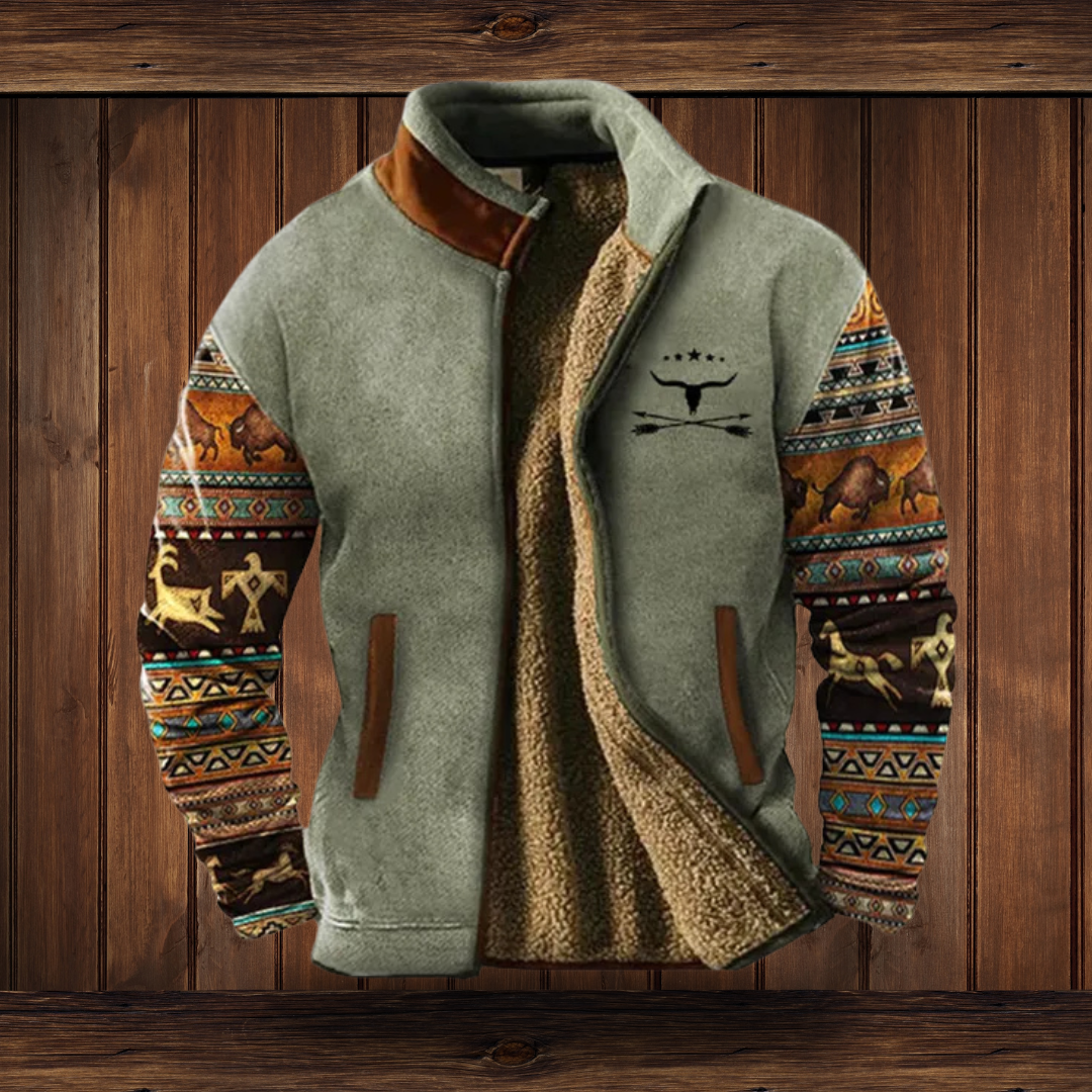 Herren Fleece Jacke - Stehkragen mit Weichem Futter