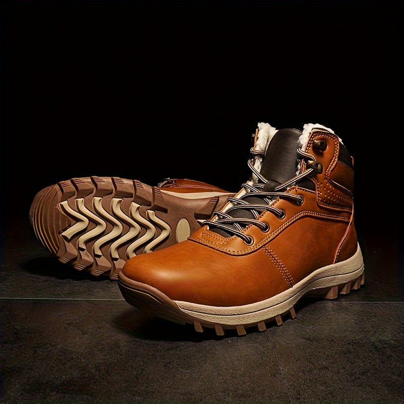 Herren Winter-Wander-Stiefeletten – Thermofutter mit Rutschfester Außensohle