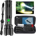 Extrem Helle Schwarze Taschenlampe – Wiederaufladbar mit Power Bank Funktion