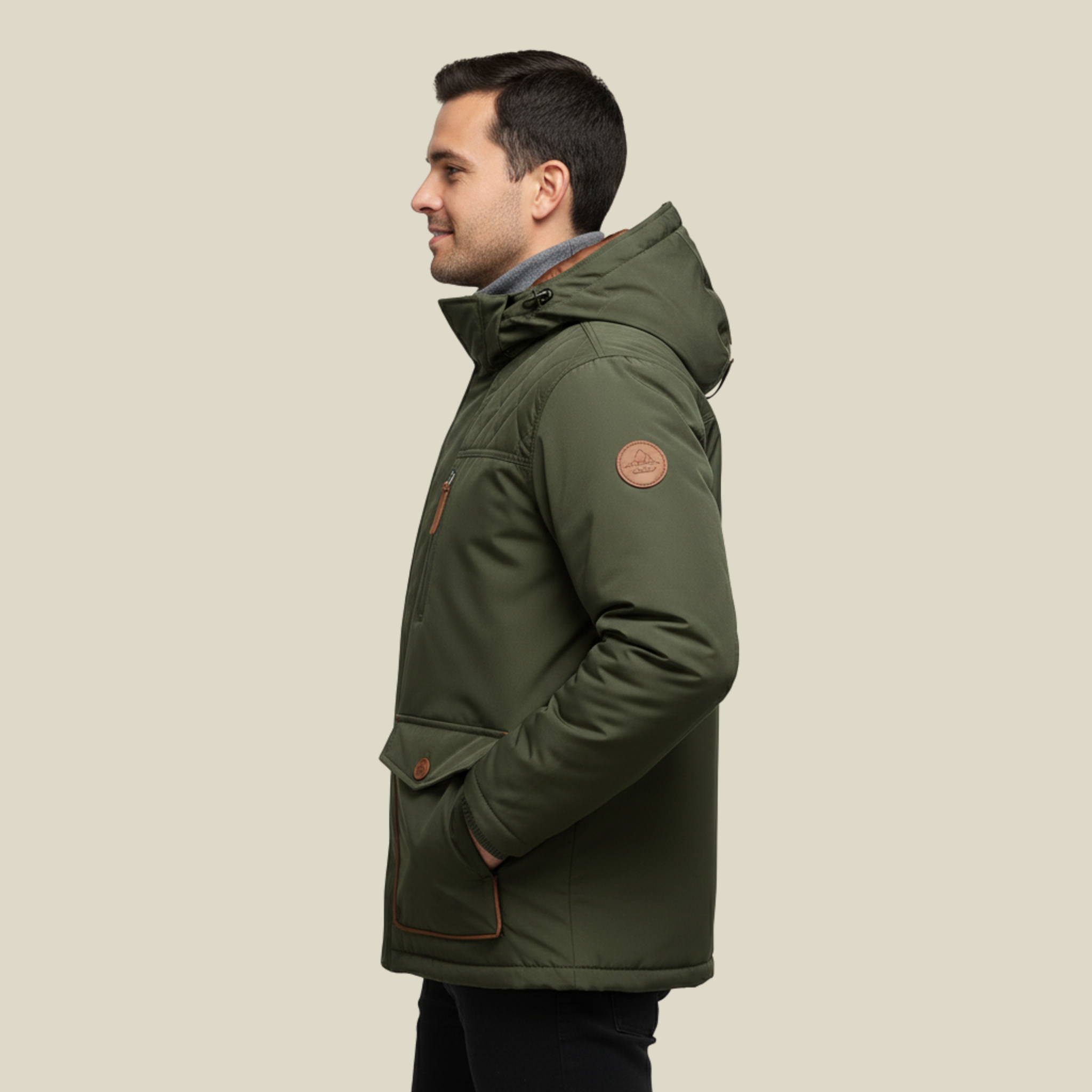 Herren Wasserdicht Winterjacke - Mit Kapuze und mehreren Taschen