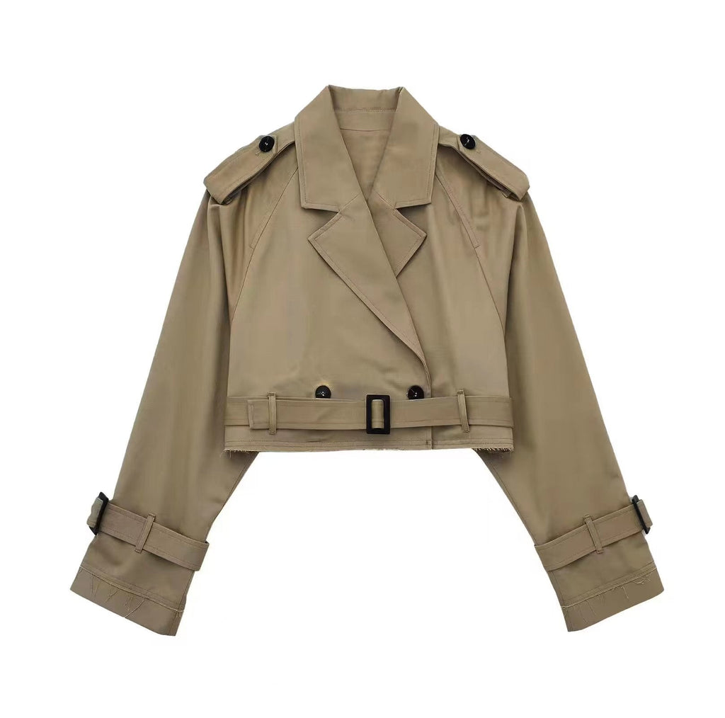 Damen Kurzer Trenchcoat – Stilvolle taillierte Oberbekleidung