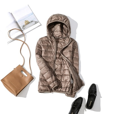 Damen Kapuzen-Pufferjacke - Gemütliche Oberbekleidung