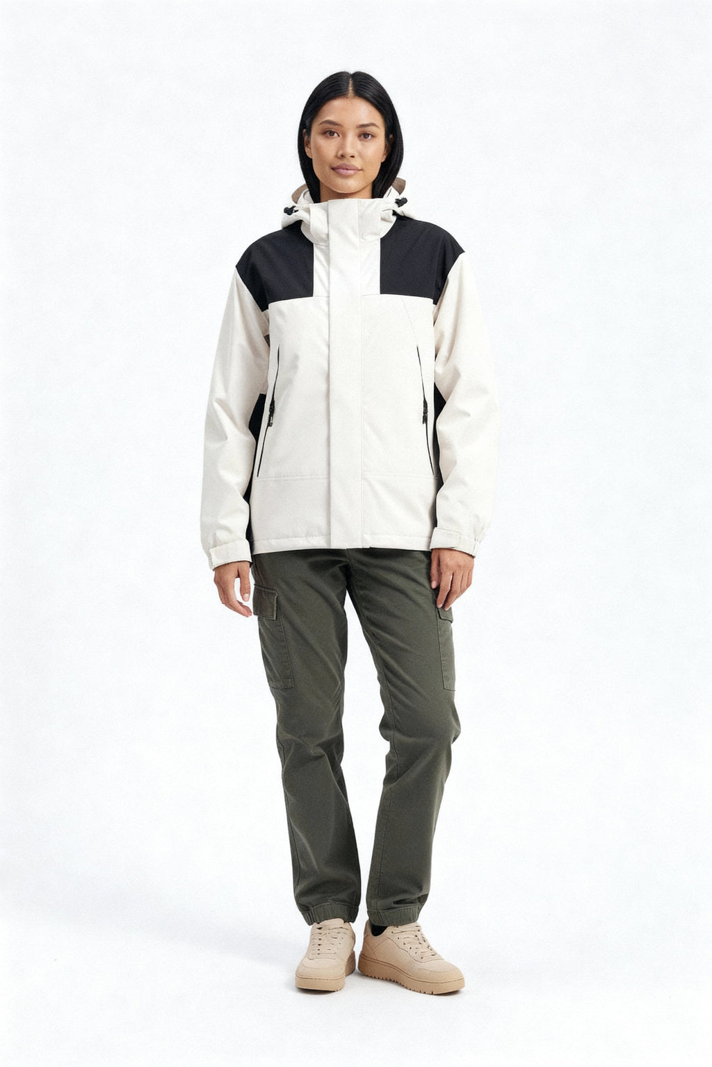 Damen 3-in-1 Outdoorjacke - Warm mit Kapuze