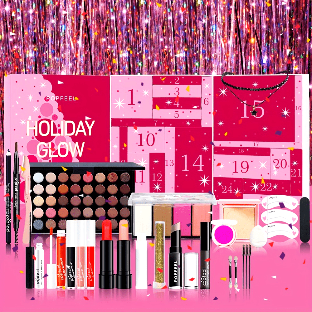 Damen 24 Tage Kosmetik Kollektion - Adventskalender Feiertags Make-up Kit