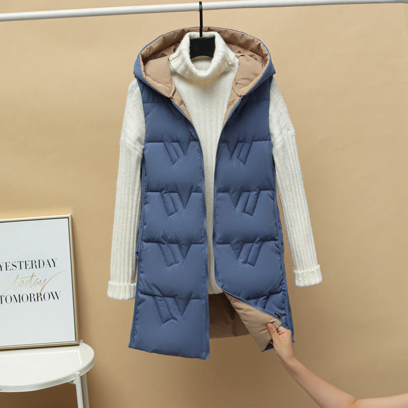 Damen Puffer Gilet mit Kapuze - Gepolsterte Weste & Gesteppt
