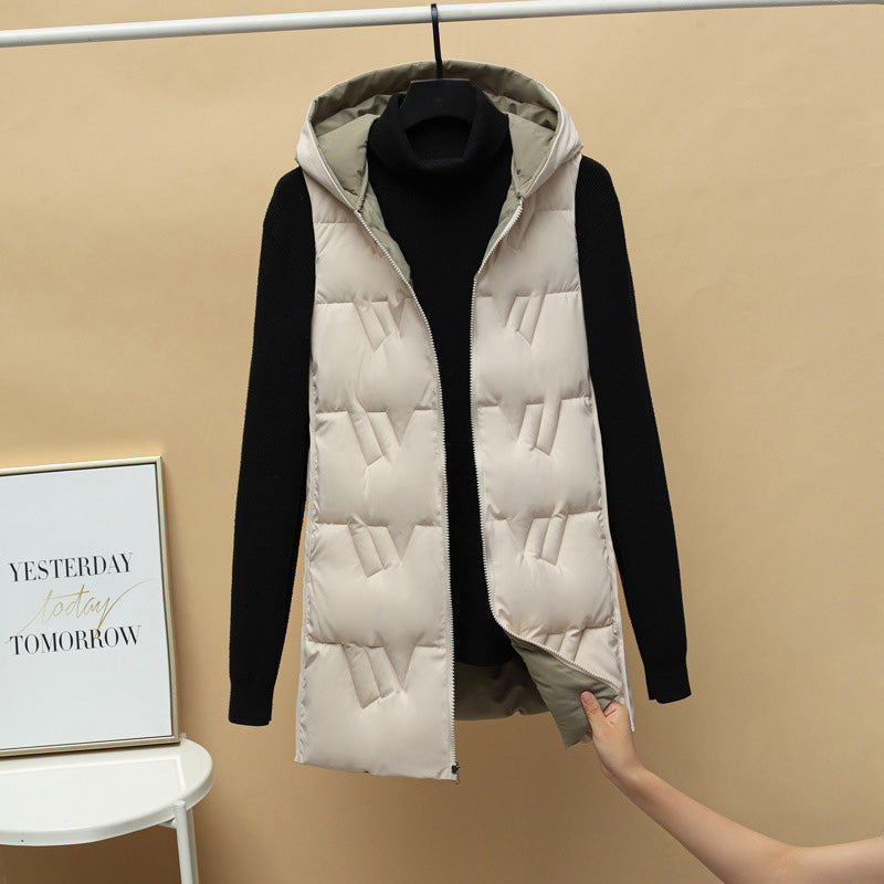 Damen Puffer Gilet mit Kapuze - Gepolsterte Weste & Gesteppt