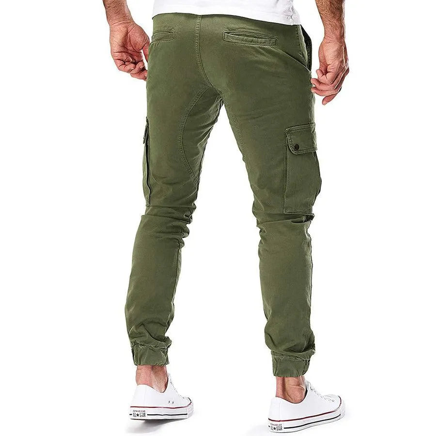 Herren-Kordelzug-Cargohose - Slim-Fit-Jogger-Stil