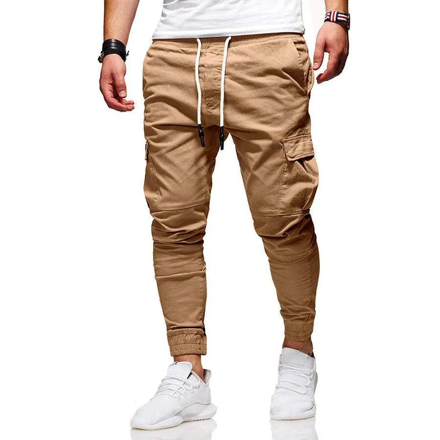 Herren-Kordelzug-Cargohose - Slim-Fit-Jogger-Stil
