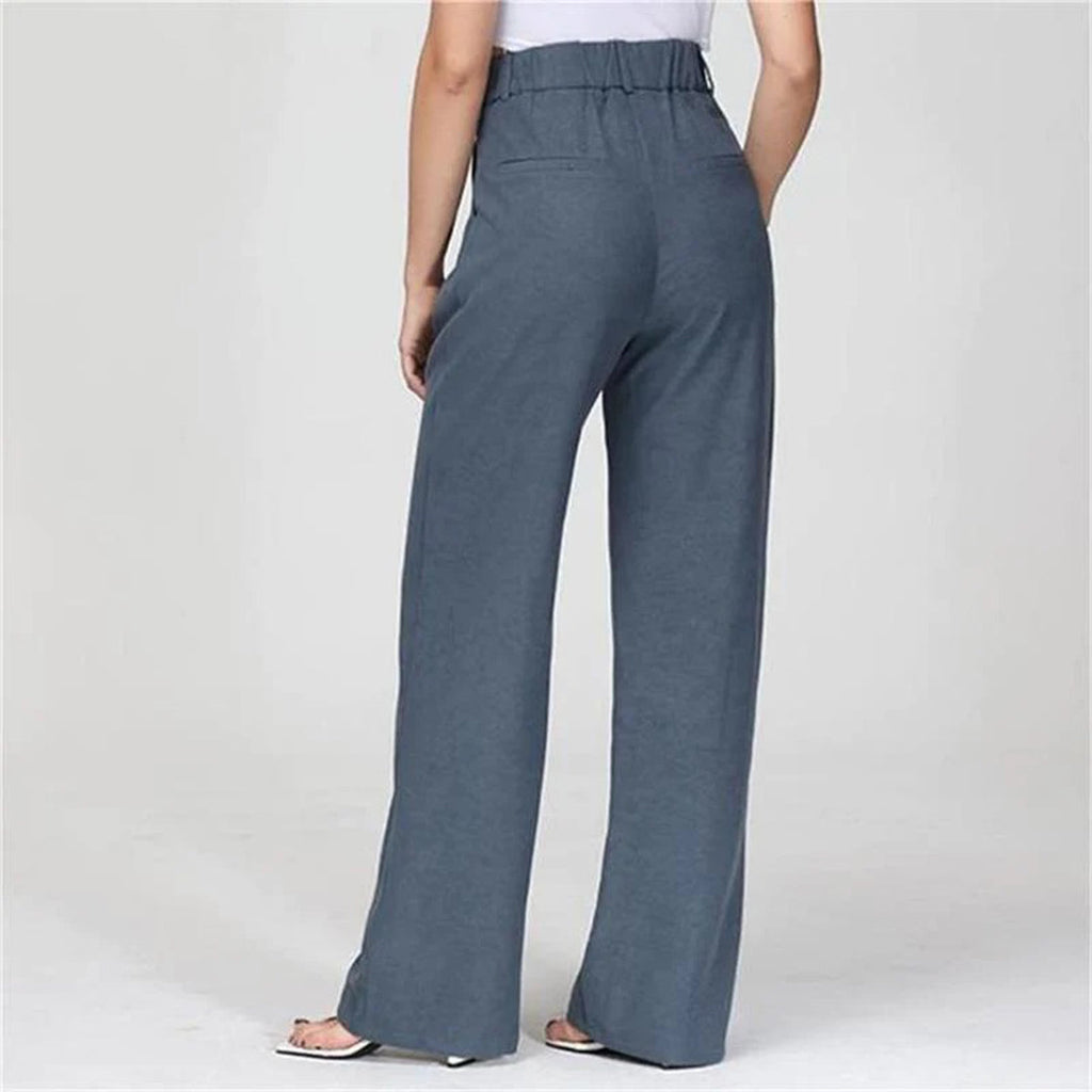 Damen Plissee Arbeitshose - Weites Bein & High-Waisted