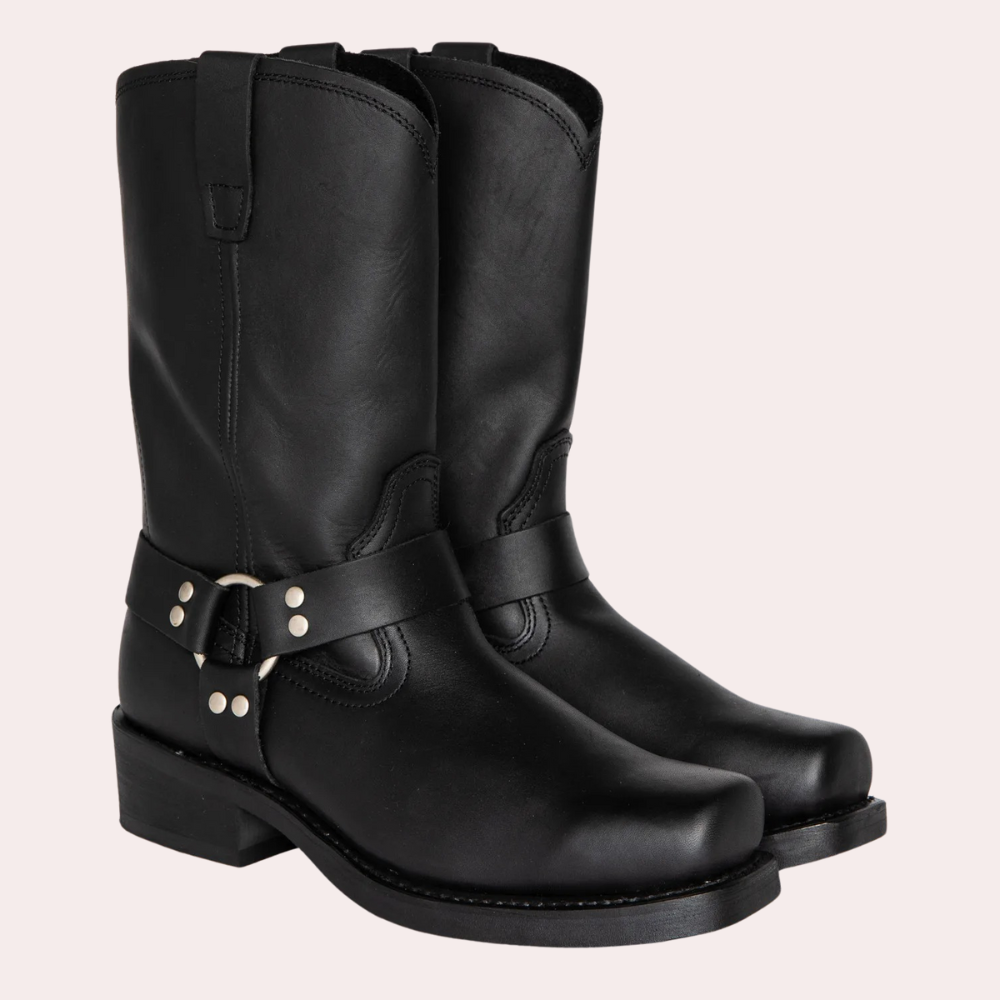 Herren Retro-Cowboystiefel – Schnallen-Ritter Stil