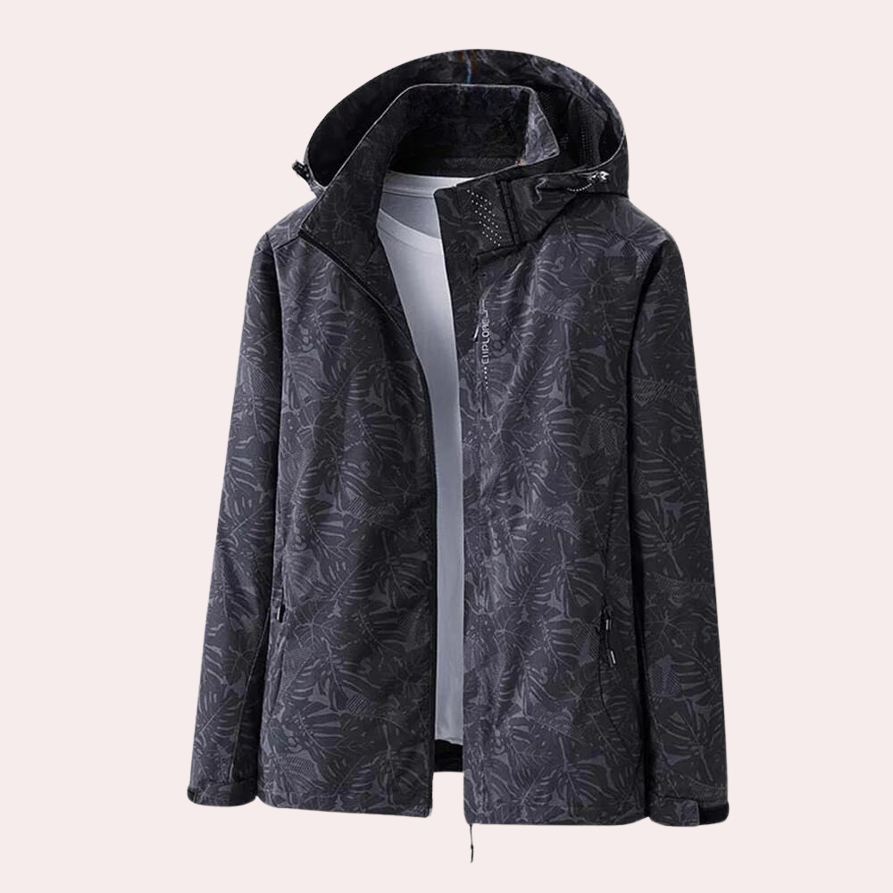 Damen Bedruckte Windbreaker - Abnehmbare Kapuze Design