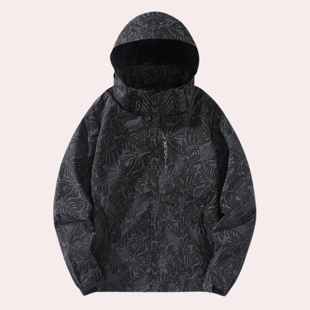 Damen Bedruckte Windbreaker - Abnehmbare Kapuze Design
