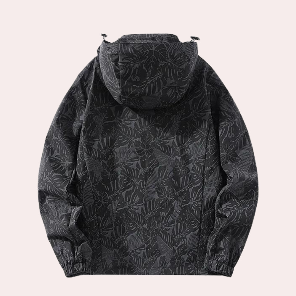 Damen Bedruckte Windbreaker - Abnehmbare Kapuze Design